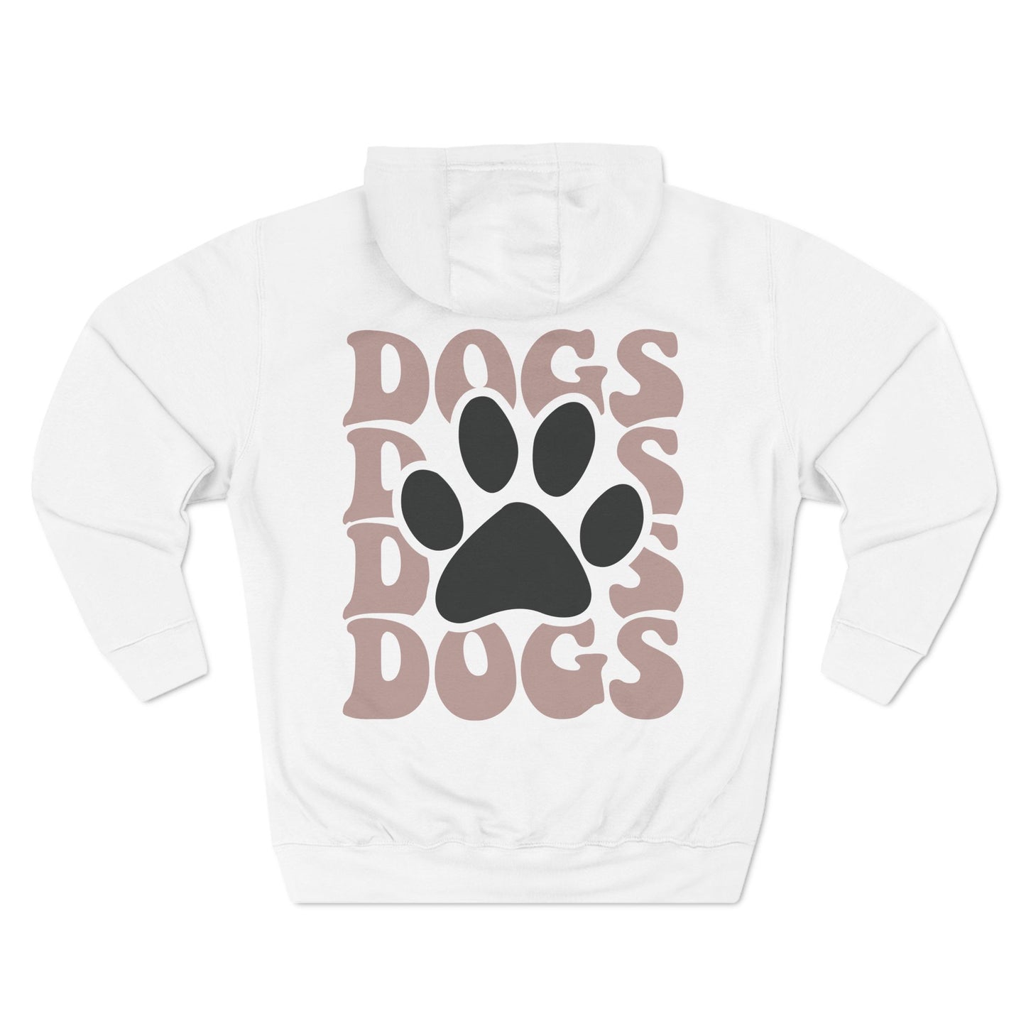 Three-Panel Fleece Hoodie Cool Dog Mom