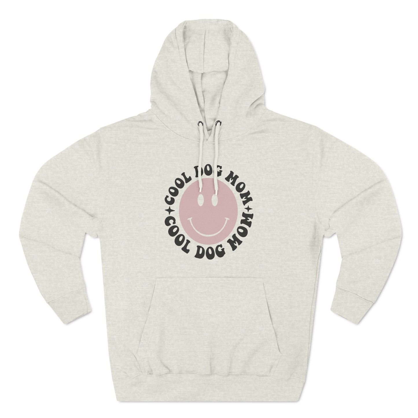 Three-Panel Fleece Hoodie Cool Dog Mom