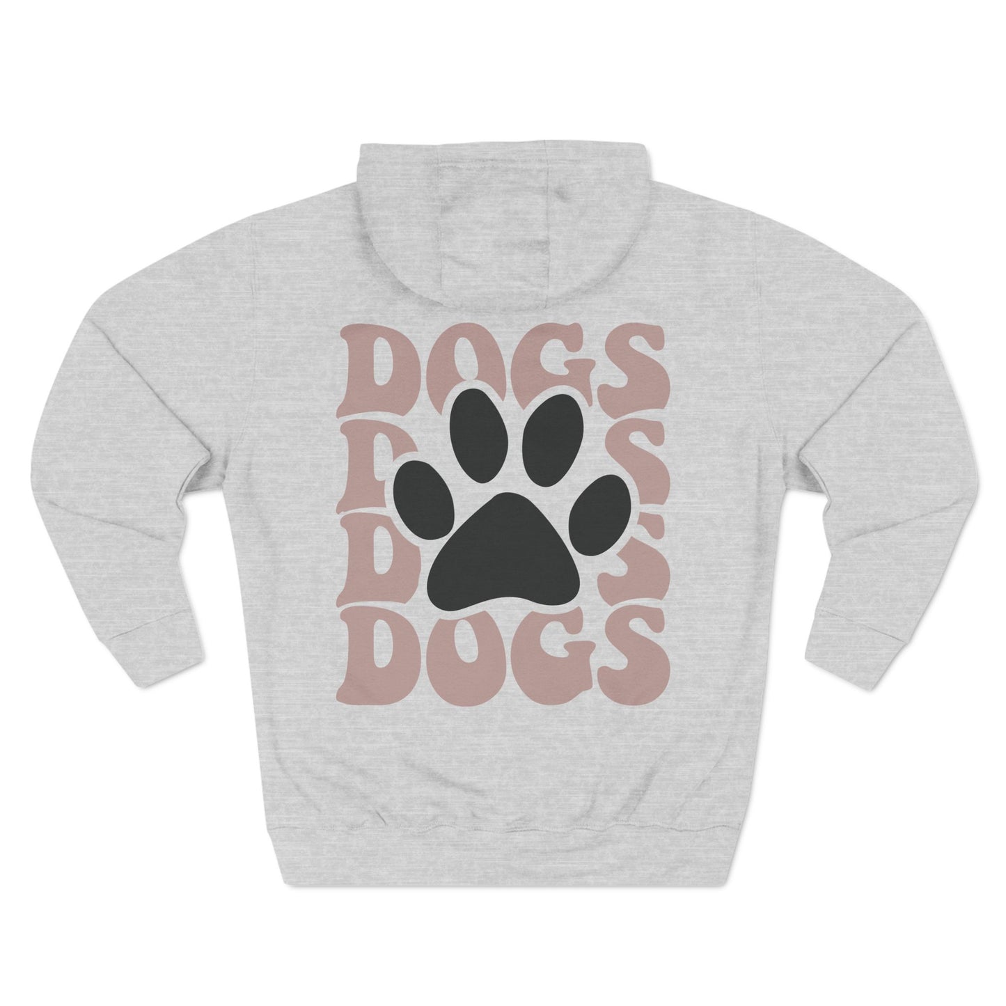 Three-Panel Fleece Hoodie Cool Dog Mom