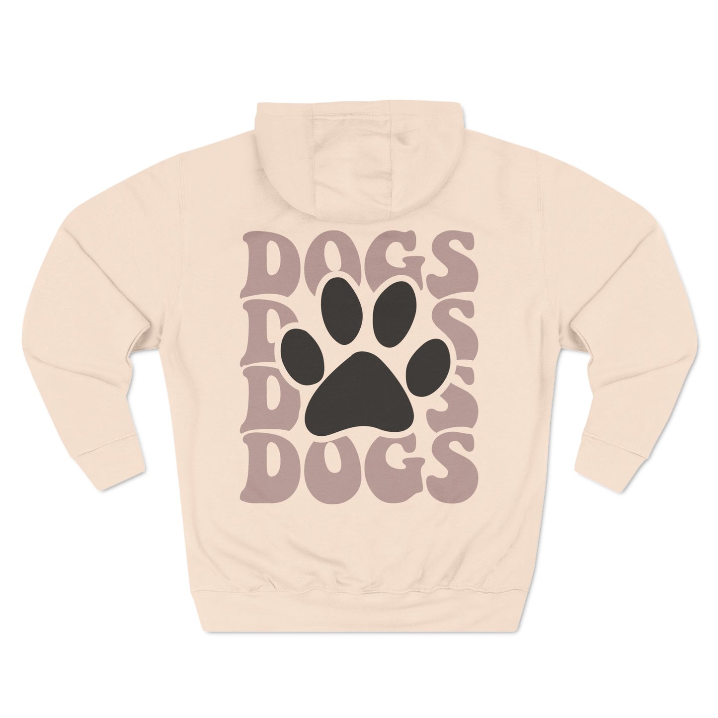 Three-Panel Fleece Hoodie Cool Dog Mom