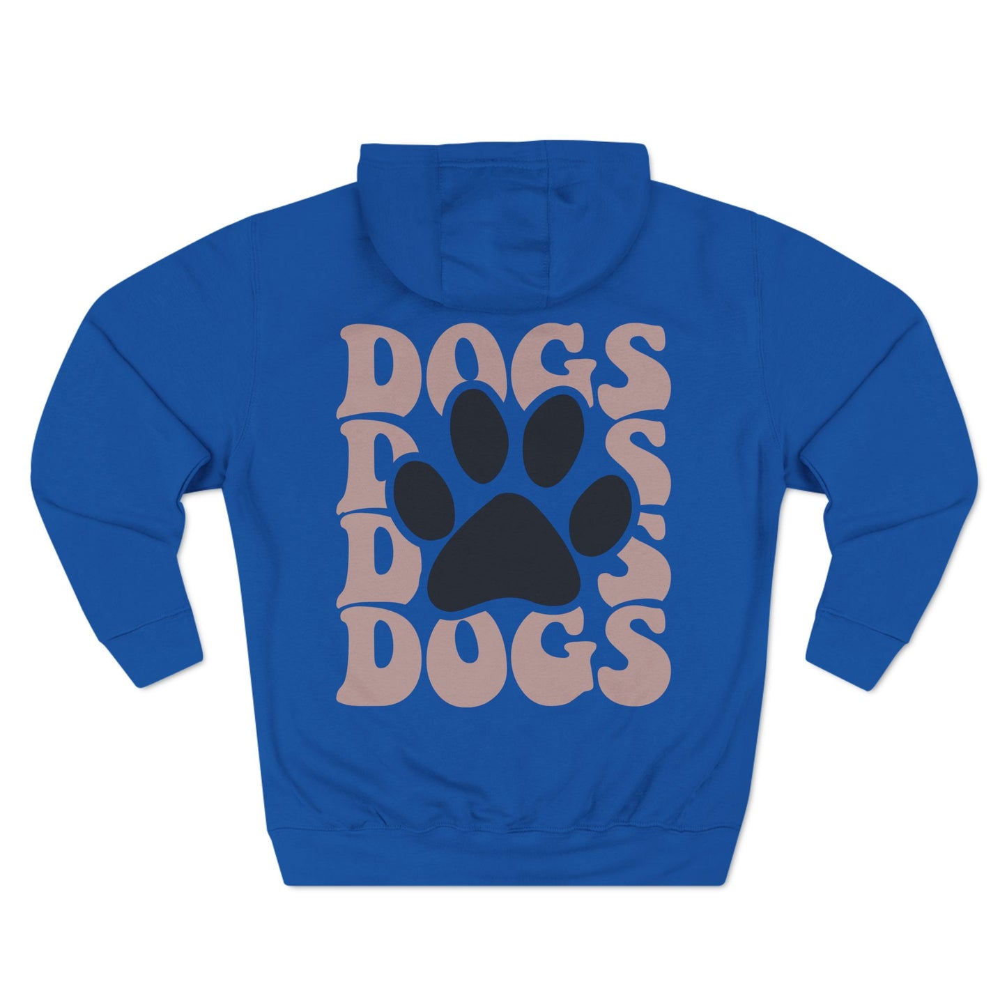 Three-Panel Fleece Hoodie Cool Dog Mom