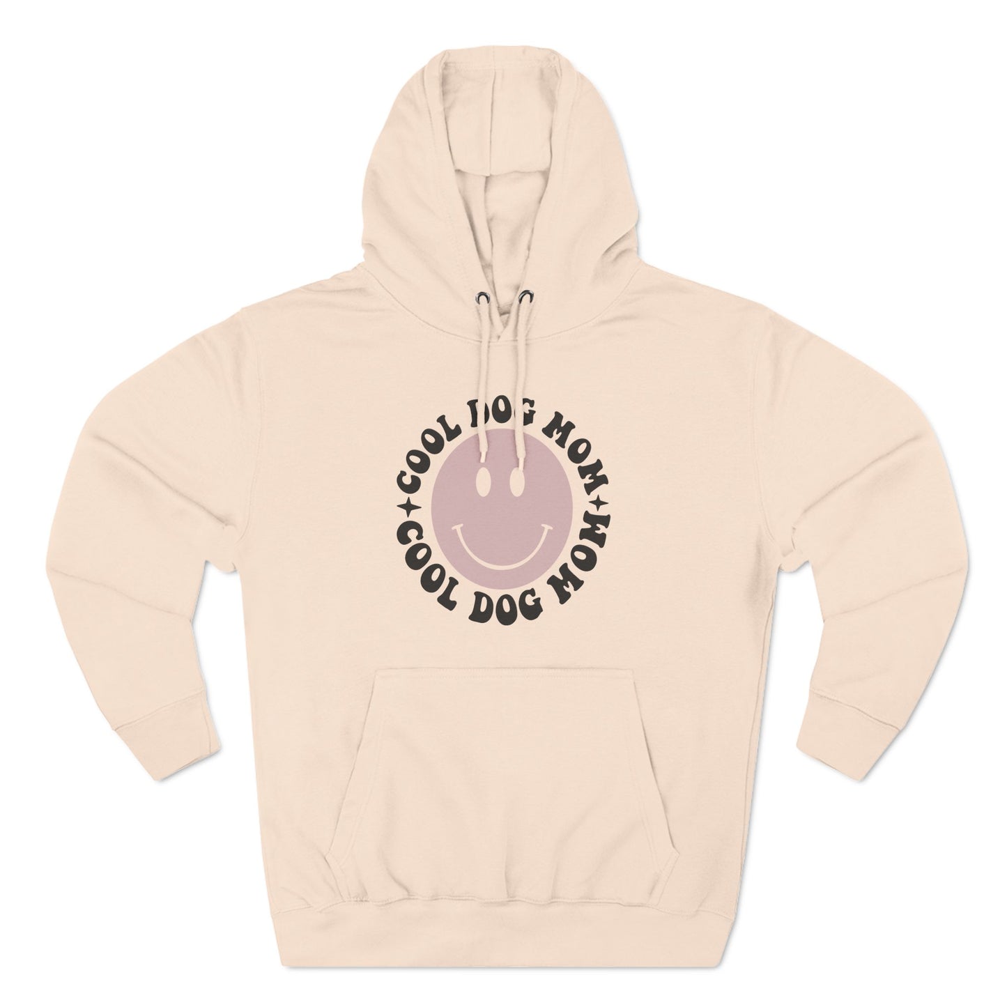 Three-Panel Fleece Hoodie Cool Dog Mom