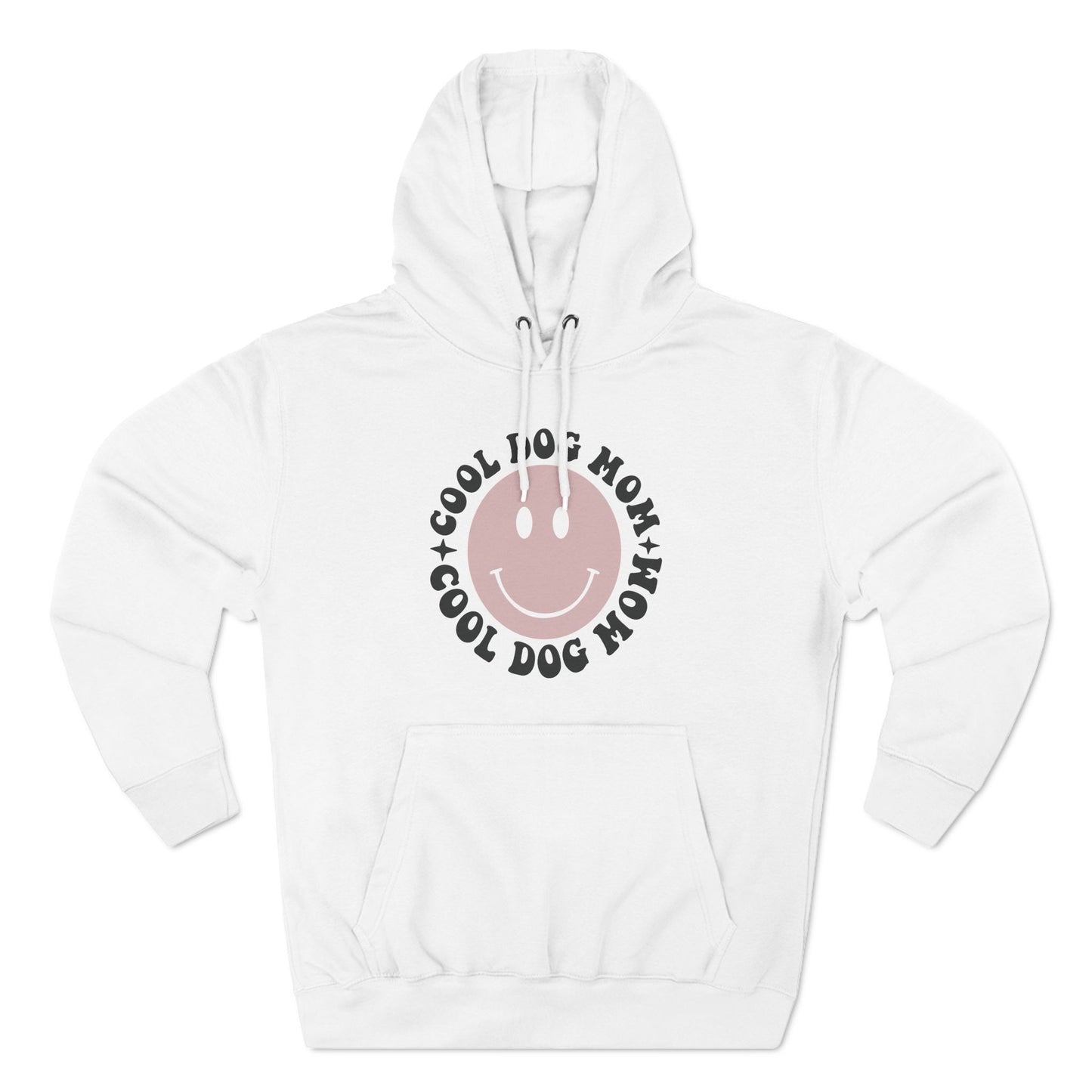 Three-Panel Fleece Hoodie Cool Dog Mom